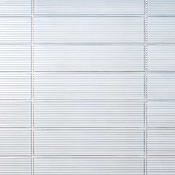 Stacy Garcia ArtBlock Azure Blue 4x16 Fluted Glossy Porcelain Tile