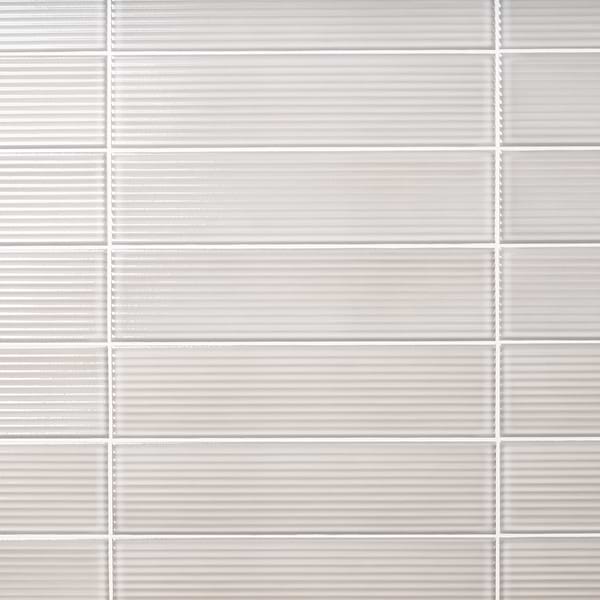 Stacy Garcia ArtBlock Grigio Gray 4x16 Fluted Glossy Porcelain Tile