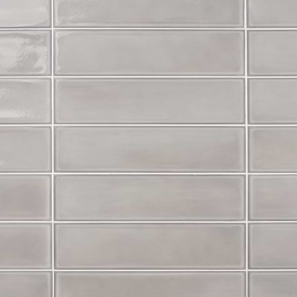 Stacy Garcia ArtBlock Grigio Gray 4x16 Glossy Porcelain Tile