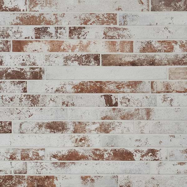 English Brick White 2x18 Matte Porcelain Tile