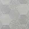 Texstone Deco Gris Gray 9" Matte Porcelain Hexagon Tile