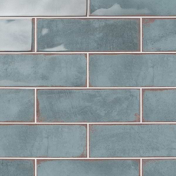 Los Lunas Blue 4x12 Polished Ceramic Subway Wall Tile