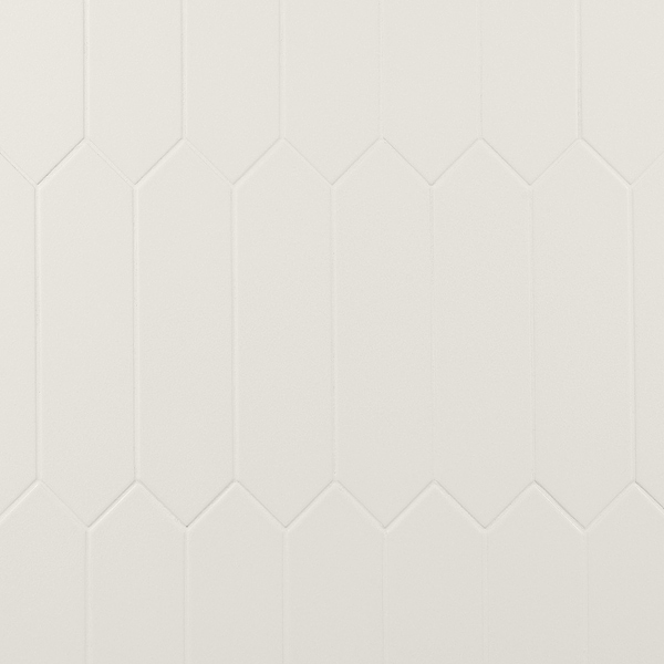 Tehama White 3x12 Picket Crackled Ceramic Tile