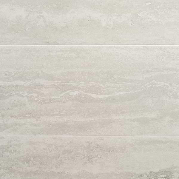 Basic Travertine Cotton White 12x24 Matte Porcelain Tile