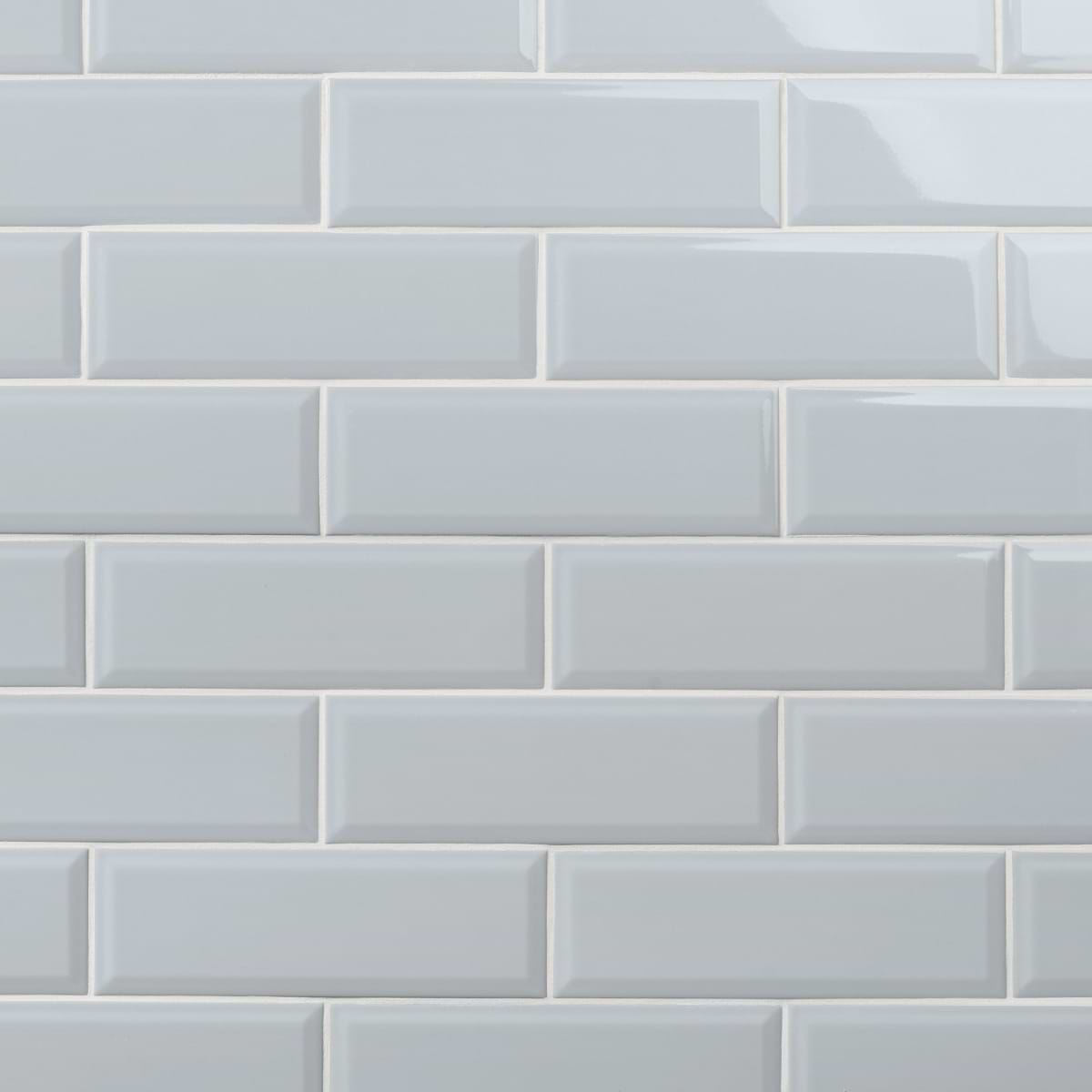 Rise Ice Blue 4x12 Beveled Glossy Ceramic Subway Tile