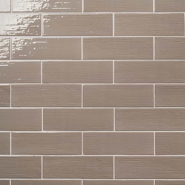 Disco-Kiln Dark Gray 3x9 Polished Porcelain Subway Tile