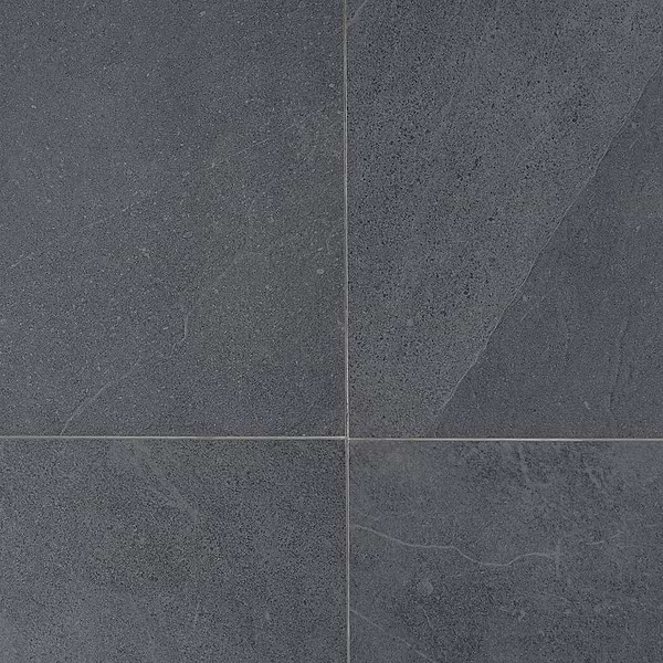 Fordham Nero 24x24 Black Matte Porcelain Floor and Wall Tile