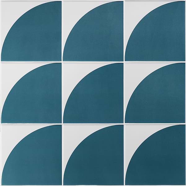 Stacy Garcia Maddox Deco Teal Blue 8x8 Matte Porcelain Tile