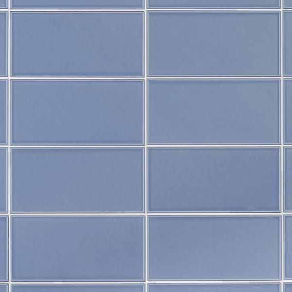 Stacy Garcia Maddox Frame Azul 4x8 Matte Ceramic Subway Tile