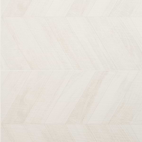 Kenridge Chevron White 24x48 Wood Look Matte Porcelain Tile