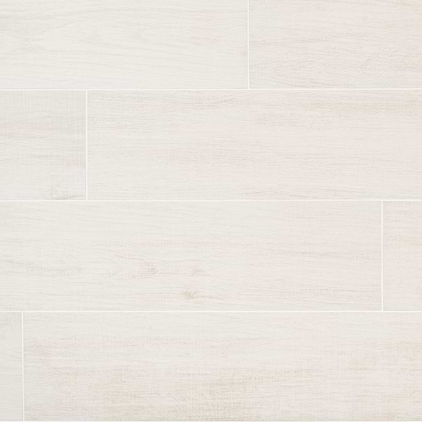 Kenridge White 8x48 Wood Look Matte Porcelain Tile
