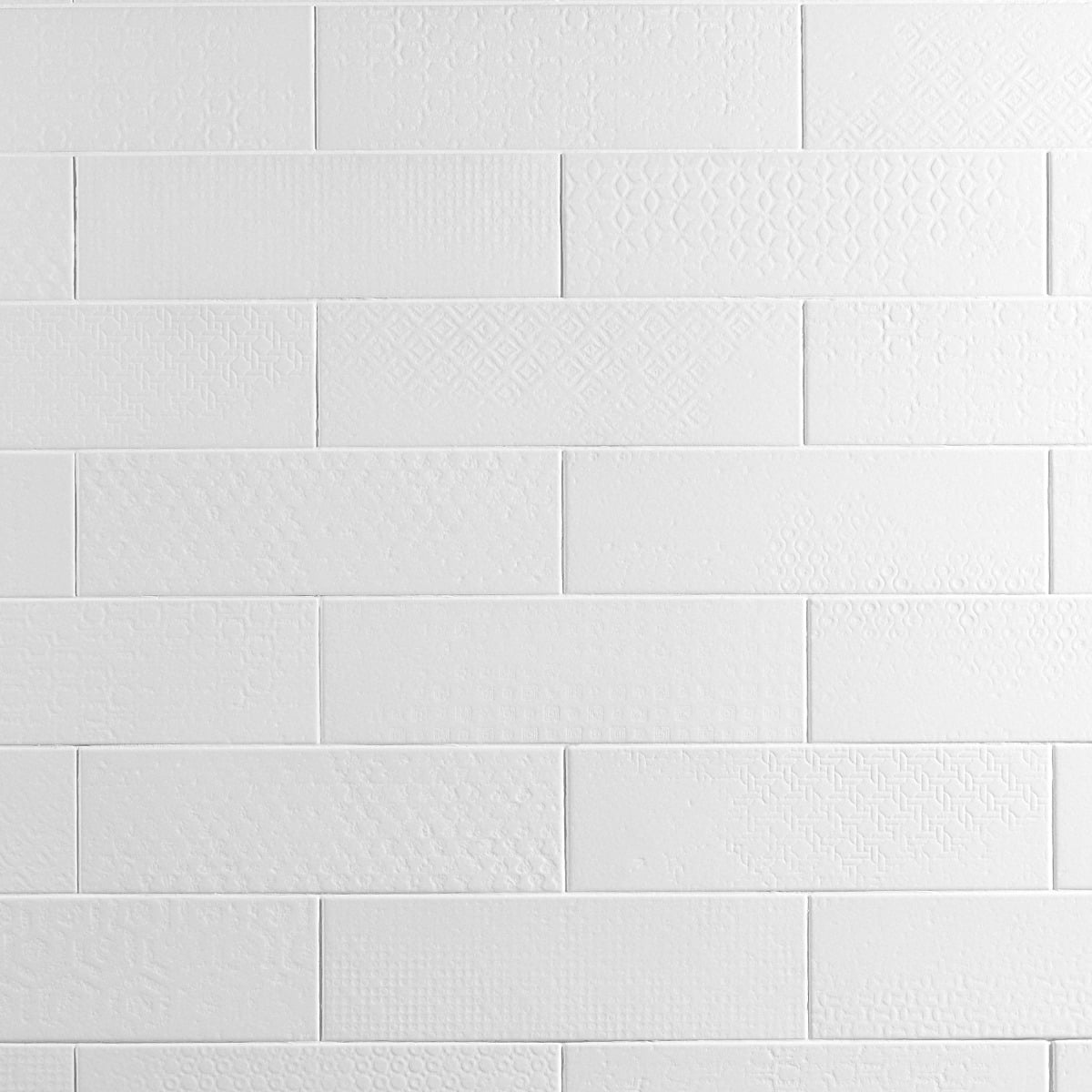 Tessuto White 4x12 Porcelain Matte Subway Tile for Wall & Floor