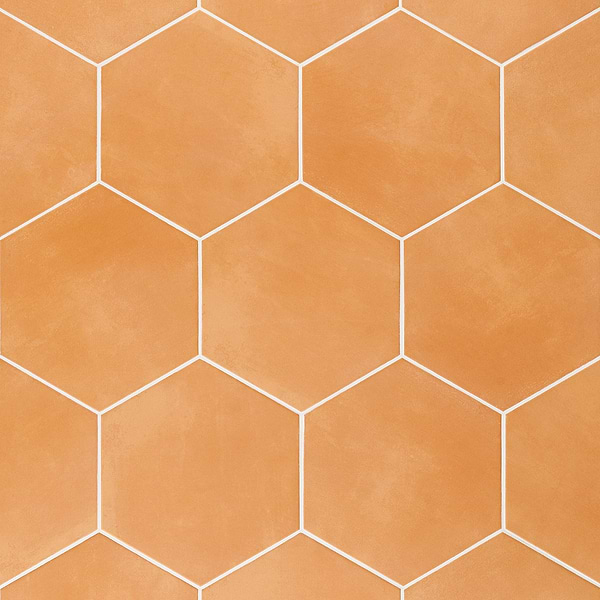 HexArt Orange 8" Hexagon Matte Porcelain Tile