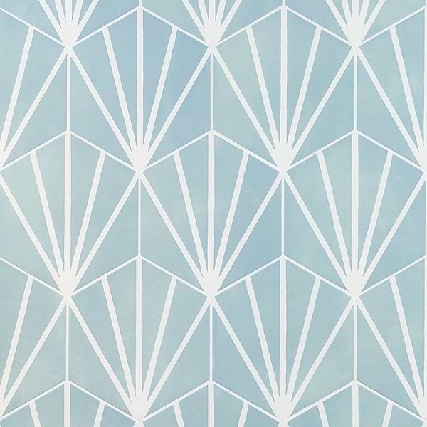 HexArt Deco Turquoise 8" Hexagon Matte Porcelain Tile