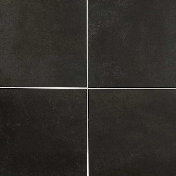 Art Geo by Elizabeth Sutton Charcoal Black 8x8 Matte Porcelain Tile