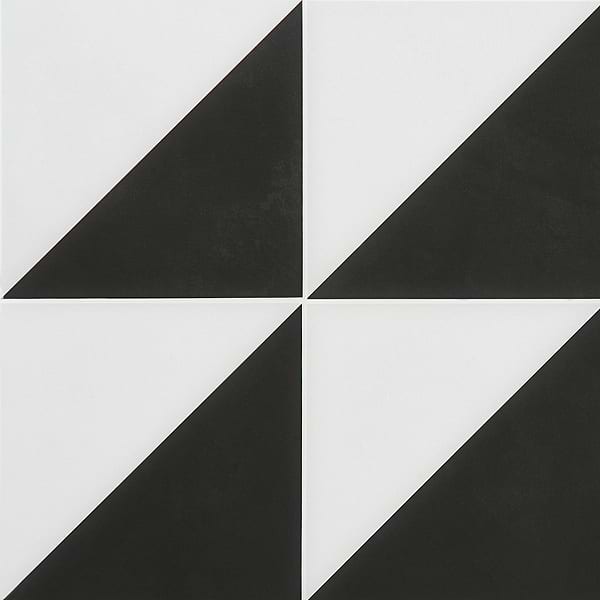 Art Geo by Elizabeth Sutton Cement Dos Charcoal Black 8x8 Matte Porcelain Tile