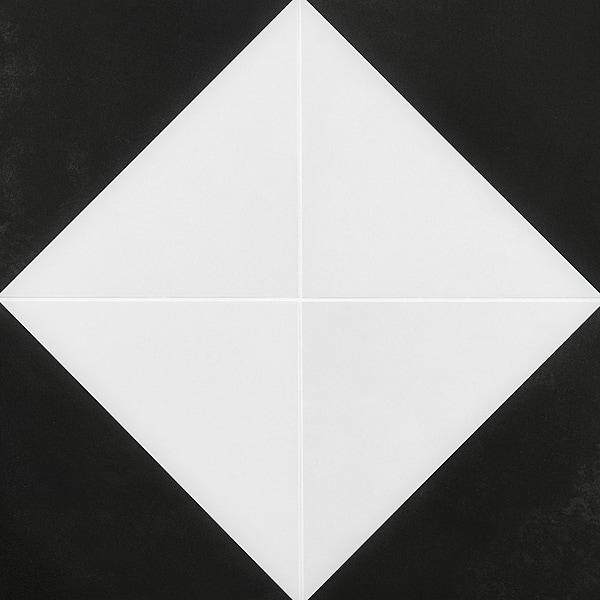 Art Geo by Elizabeth Sutton Cement Dos Charcoal Gray 8x8 Matte Porcelain Tile: Pattern 2