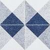 Art Geo by Elizabeth Sutton Terrazzo Deco Blue 8x8 Matte Porcelain Tile: Pattern 3