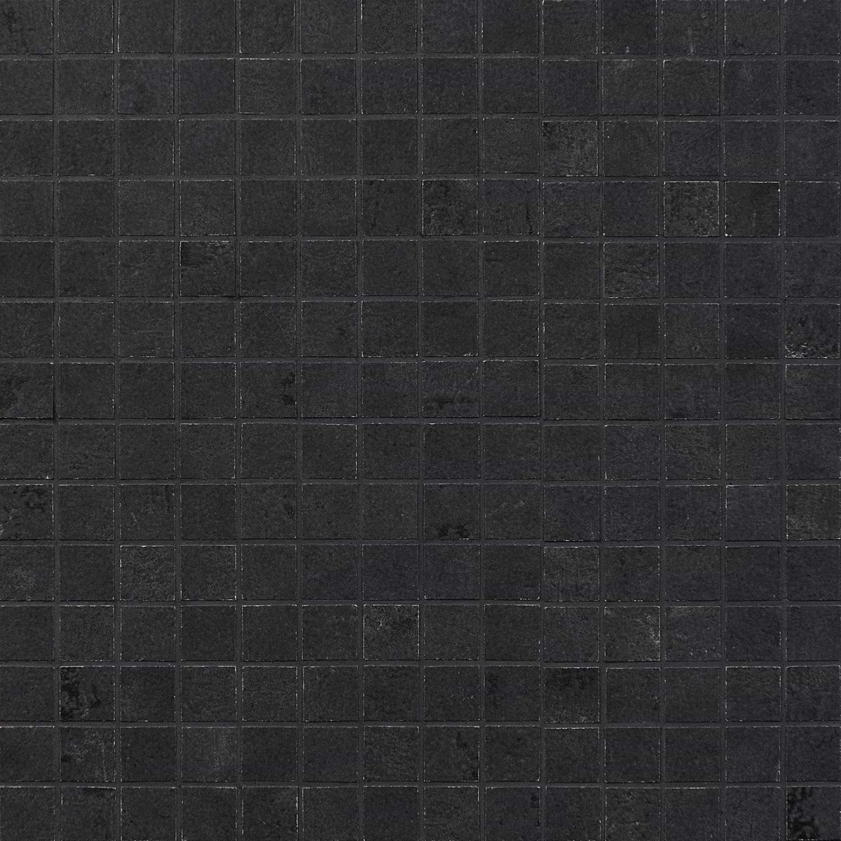 Portrait Black Gold 1x1 Matte Porcelain Mosaic Tile