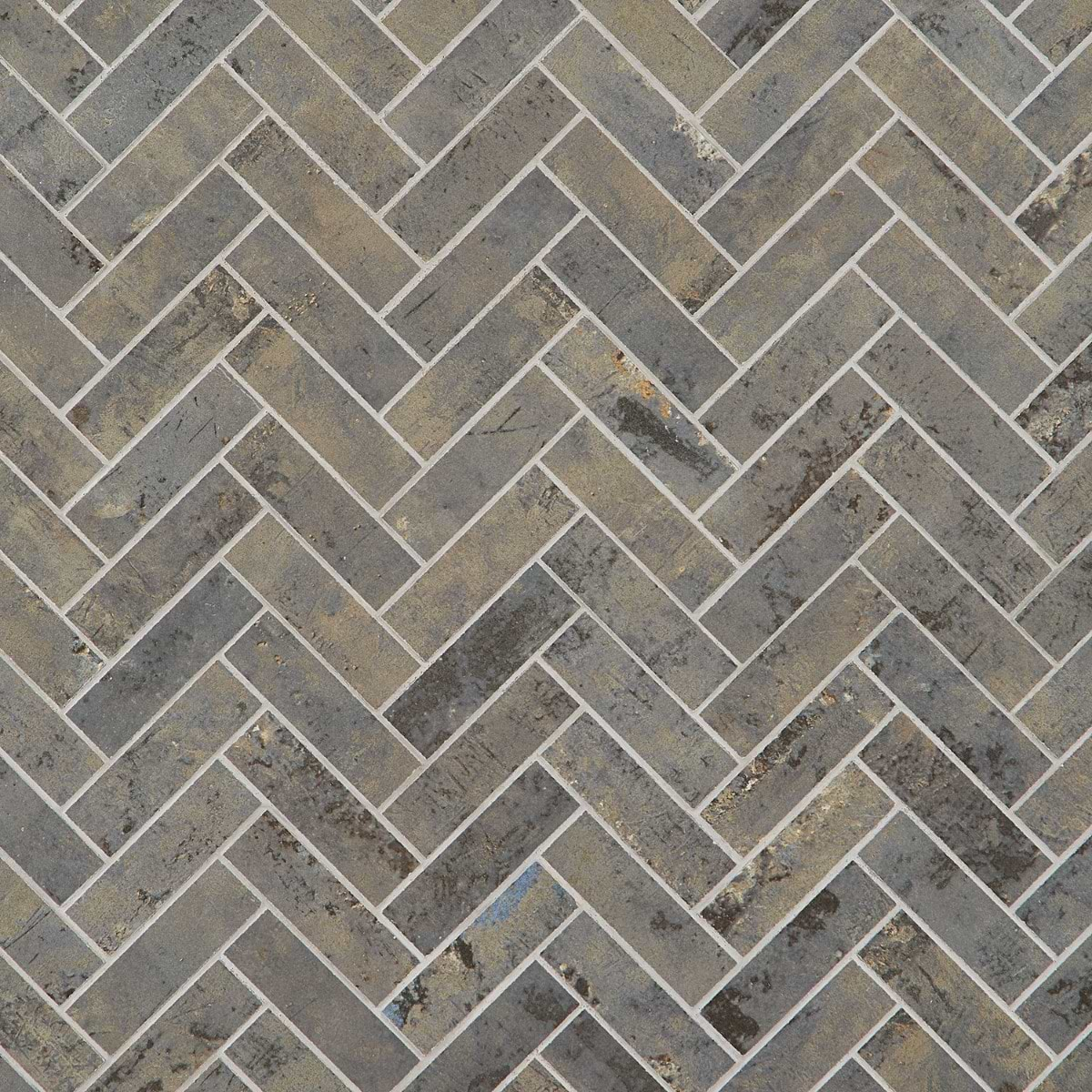 Portrait Sage Gray 1x4 Herringbone Matte Porcelain Mosaic Tile