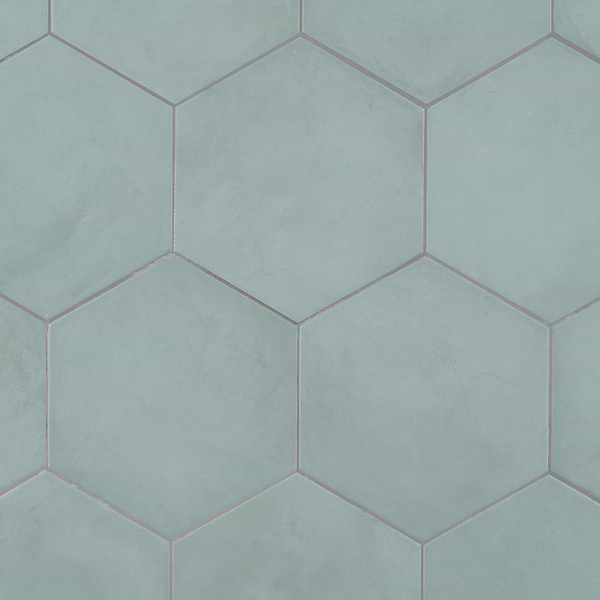 Ava Green Cielo 8" Hexagon Matte Porcelain Tile