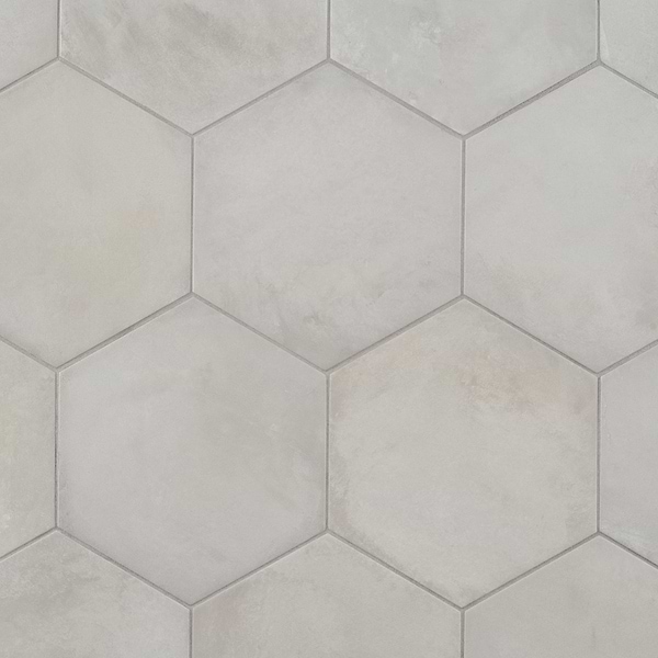 Ava Gray Sabbia 8" Hexagon Matte Porcelain Tile