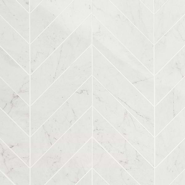 DreamStone Carrara Giola 2x8 Chevron Polished Porcelain Mosaic