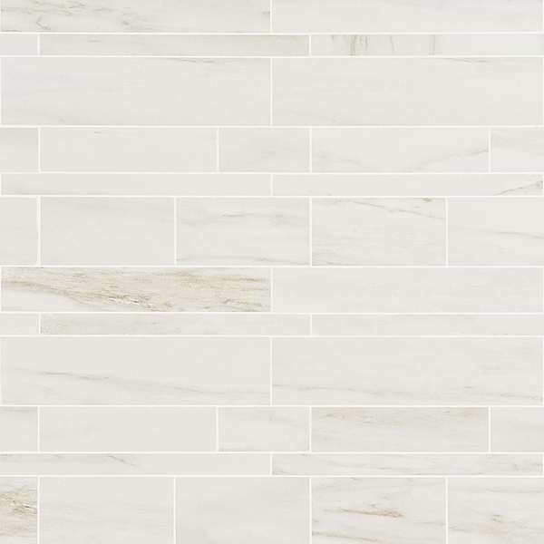 DreamStone Dolomite Snow Railroad Matte Porcelain Mosaic