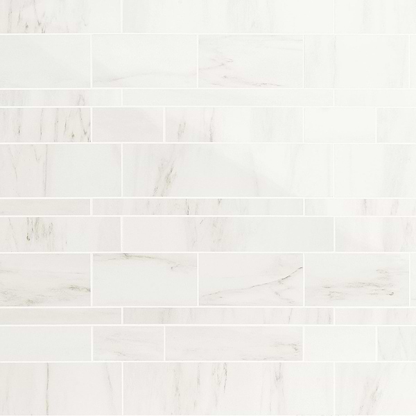 DreamStone Dolomite Snow Railroad Polished Porcelain Mosaic