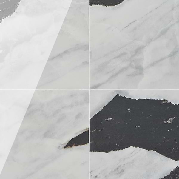 DreamStone Panda White 24x48 Polished Porcelain Tile