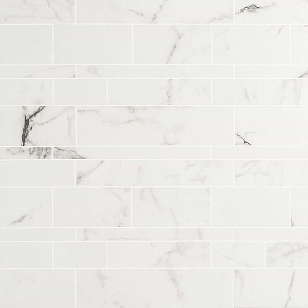 DreamStone Statuario Venato Railroad Matte Porcelain Mosaic