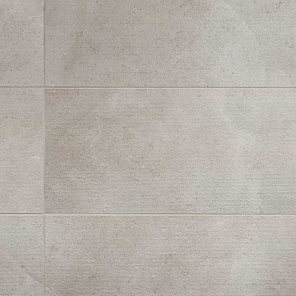 New Rock Fumo Light Gray 12x24 Chiseled Limestone Look Matte Porcelain Tile 