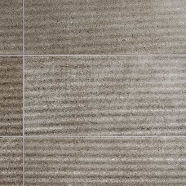 New Rock Tortora Beige 12x24 Chiseled Limestone Look Matte Porcelain Tile 