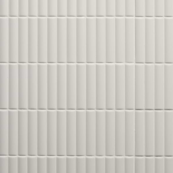 Roller Ribbed White 4x12 3D Matte Fluted Ceramic Tile