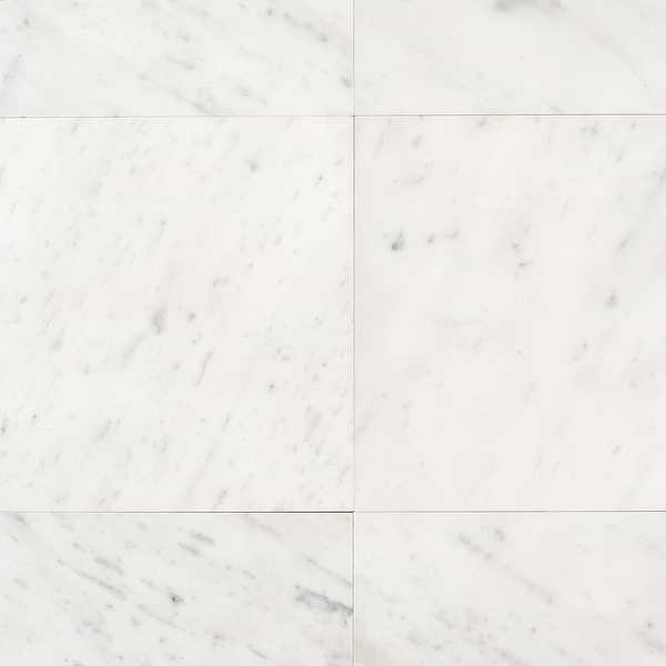 Barcode Liso Carrara White 8x8 Textured Honed Marble Tile by Michael Habachy in White, View 10, open zoomed image