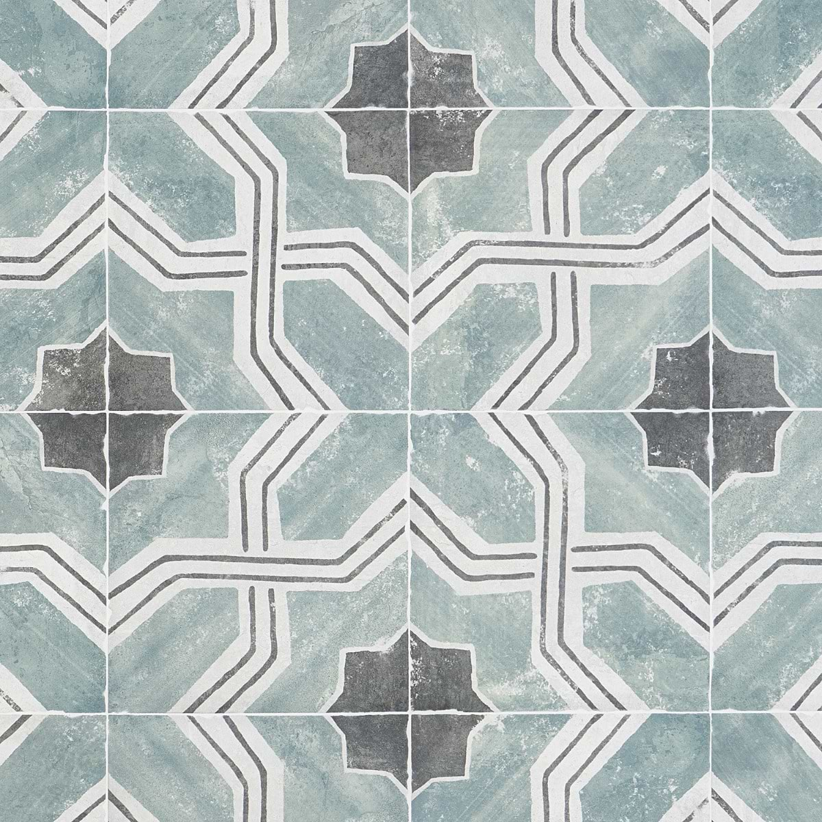 Alesso Deco Iberia Green 8x8 Matte Porcelain Tile