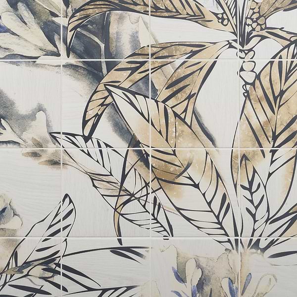 Angela Harris Wilder Autumn Leaves Mural 8x8 Matte Porcelain Tile