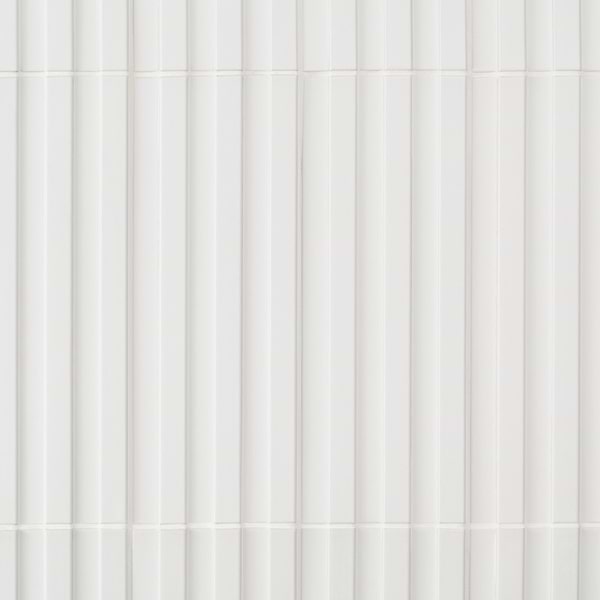 Bariano White 6x16 Fluted 3D Matte Porcelain Tile