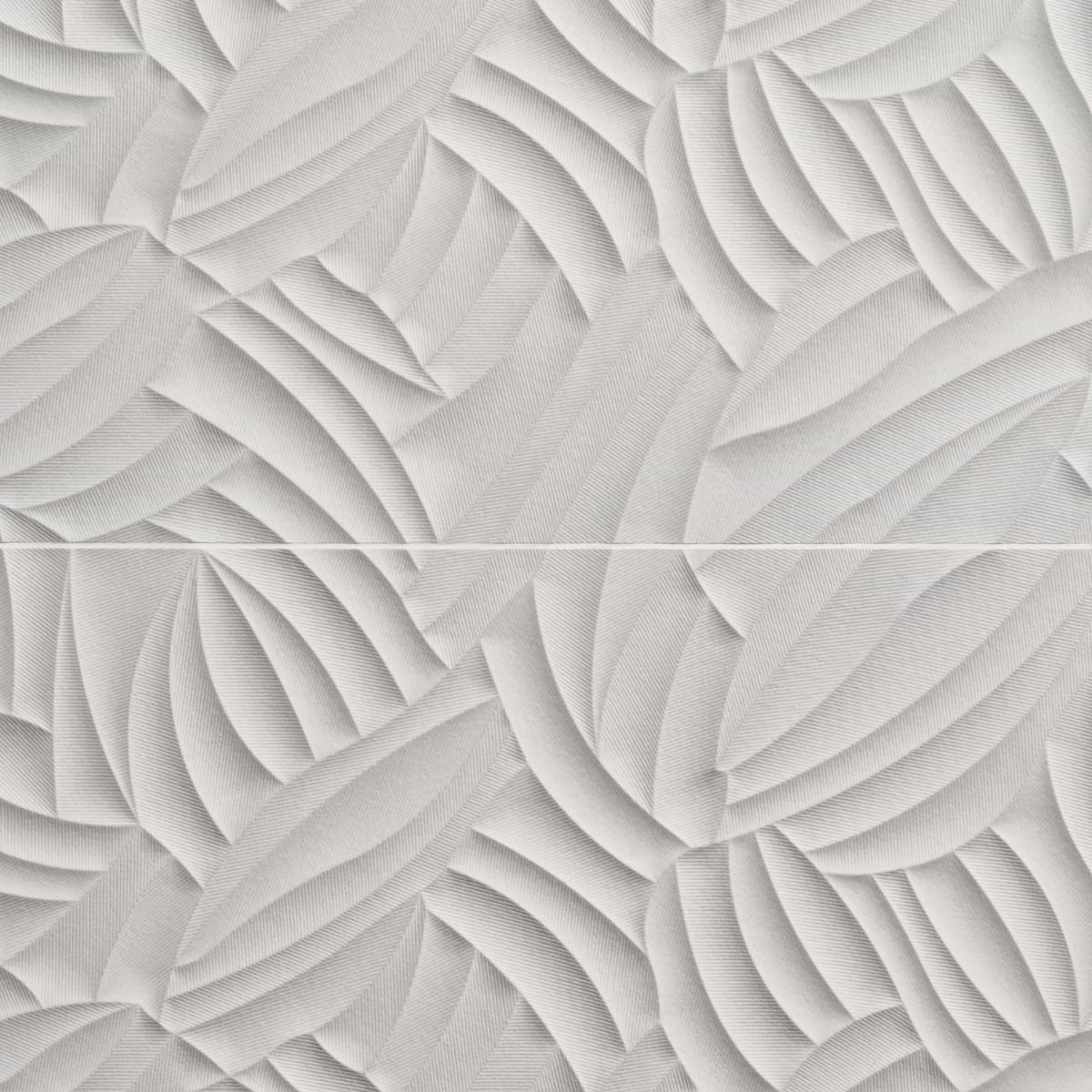 Wonderland 3D Garden White 12x36 Polished Ceramic Tile