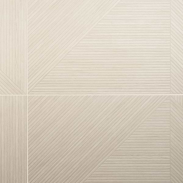 Enso Ash Beige 24x48 Ribbed Matte Fluted Porcelain Wood Look Tile