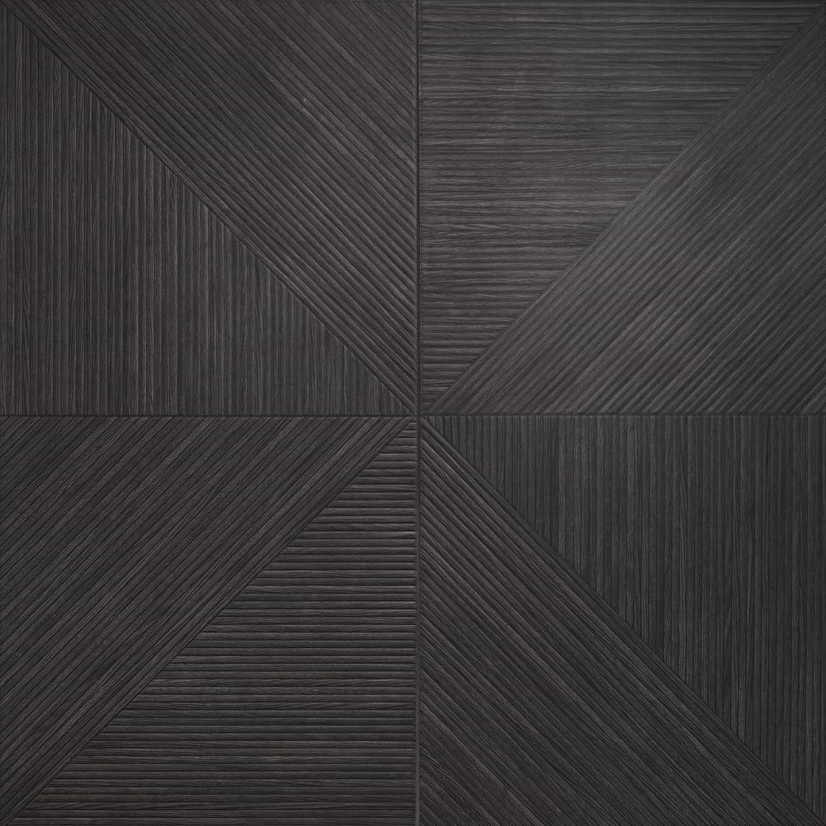 Enso Charcoal Black 24x48 Ribbed Matte Fluted Porcelain Wood Look Tile