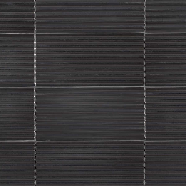 Zeal Linear 3D Gunmetal Gray 5x10 Glazed Porcelain Tile