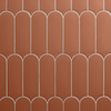 Parry Clay Terracotta Orange 3x8 Fishscale Matte Ceramic Wall Tile