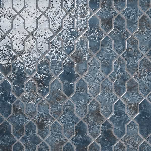 Greta Cruz Midnight Blue 5x8 Glossy Textured Porcelain Tile