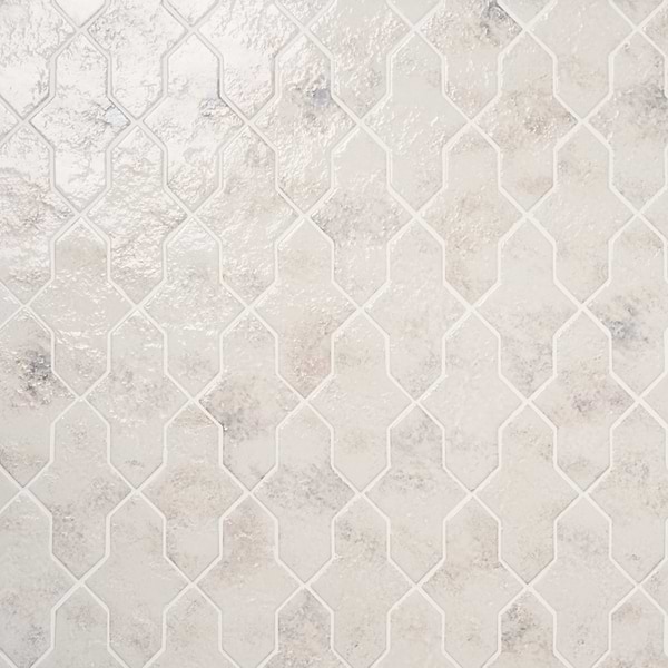 Greta Cruz Seashell White 5x8 Glossy Textured Porcelain Tile