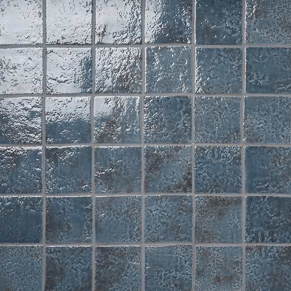 Greta Midnight Blue 5x5 Glossy Textured Porcelain Tile