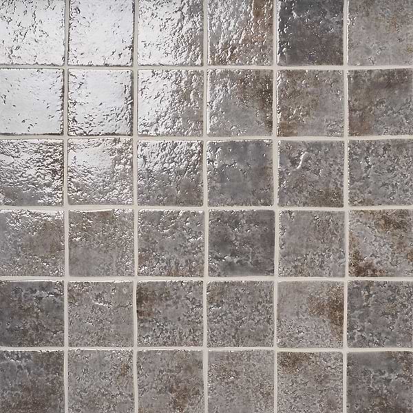Greta Smoke Gray 5x5 Glossy Textured Porcelain Tile