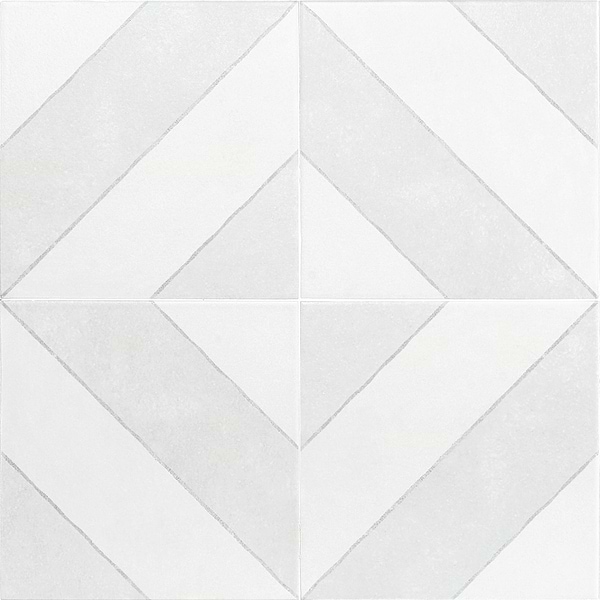 Auteur Diagonals Kaleidoscope Ash Gray 9x9 Matte Porcelain Tile