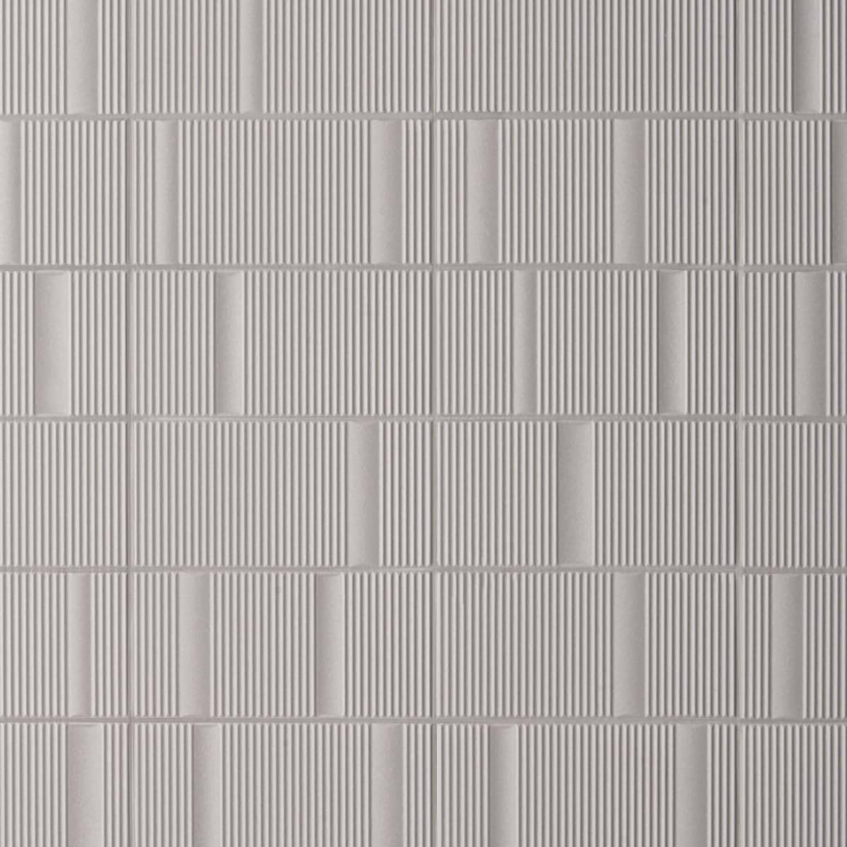 Division Silver 8x16 Fluted 3D Matte Ceramic Wall Tile