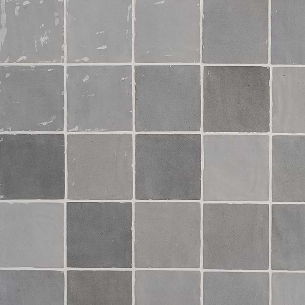 Portmore Gray 4x4 Glossy Ceramic Tile